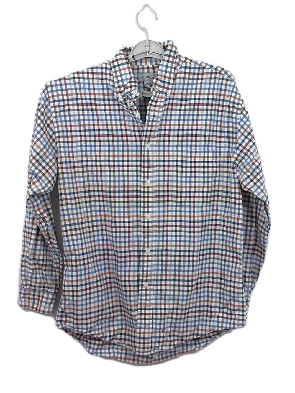 Sun River Men's Casual Long Sleeve Button Down Cotton Shirt Multicolor Sz M